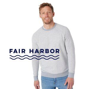 *NWT* FAIR HARBOR Men's Texture Trailwind Sweatshirt | Large | heather gray